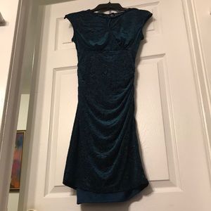 NWT Apt 9 Dark Green Burnout Dress w/ Slip